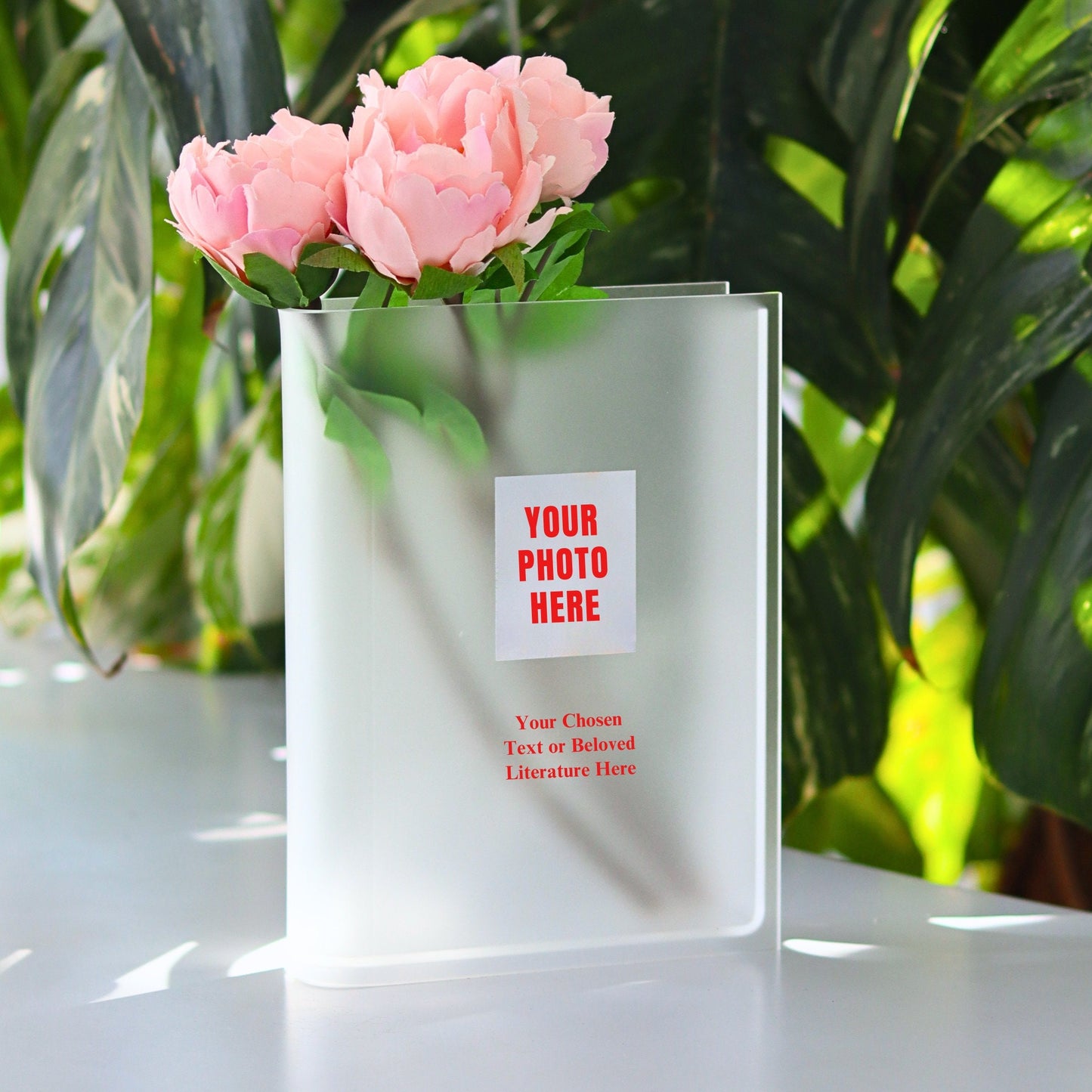 Customizable Photo Book Vase Made-To-Order Home Decor Keepsake Personalize Photo Gifts with Your Treasured Memories or Cherished Moment