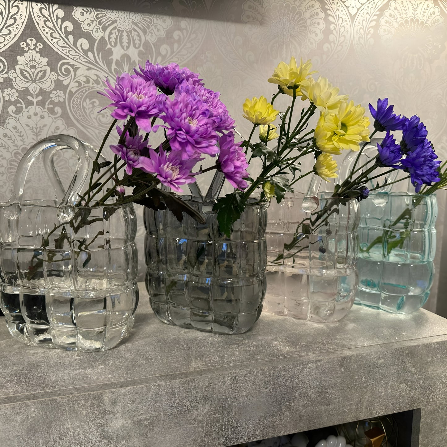 Transparent Bag Decorative Glassvase, Nordic Decor Home Decorer Glass Vase Hydroponic System Flower Arrangement Decorated Vases