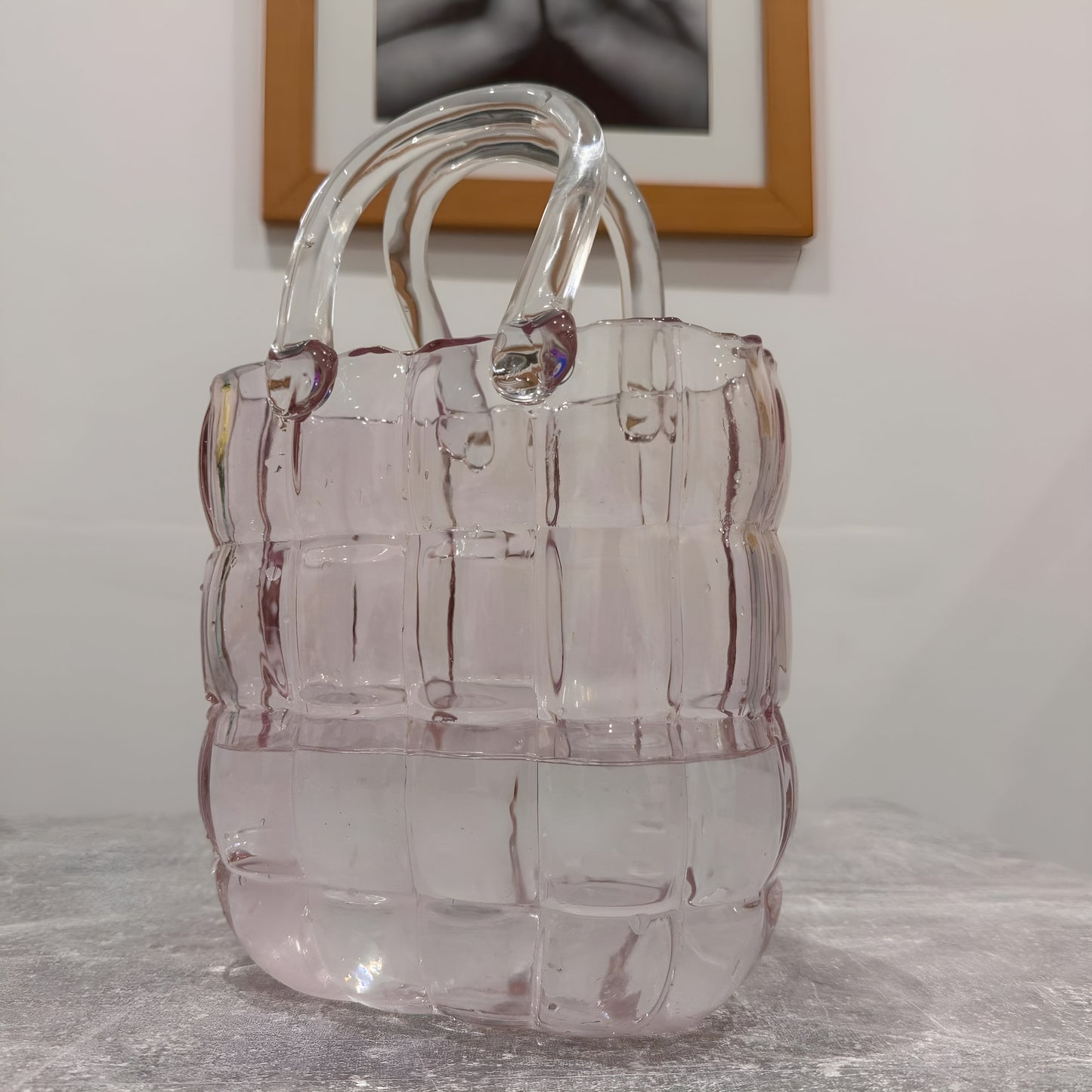 Transparent Bag Decorative Glassvase, Nordic Decor Home Decorer Glass Vase Hydroponic System Flower Arrangement Decorated Vases