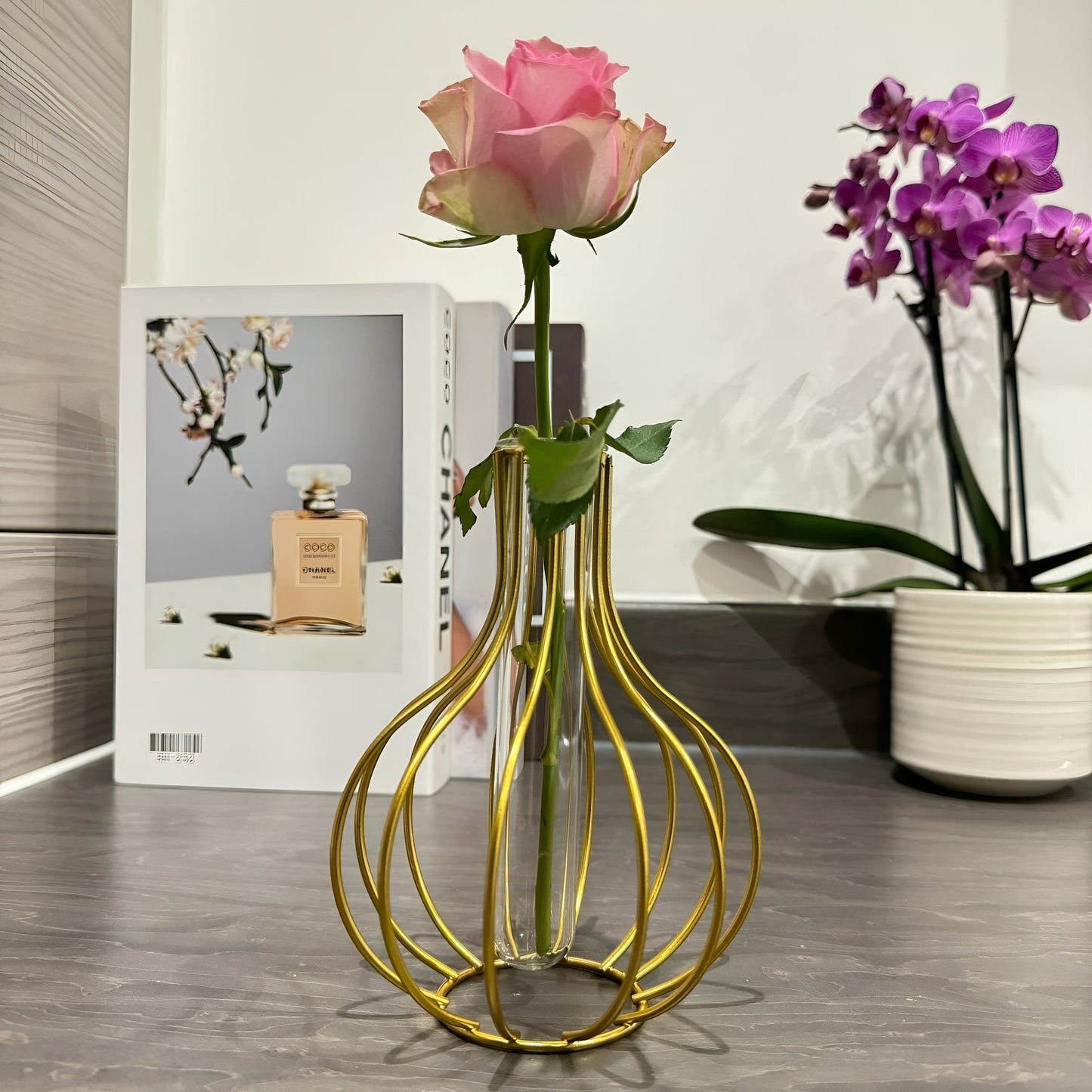 Testtube Home Decorer Vase Hydroponic System, Glass Test Tube Propagation Plant Stand Decorative Glassvase