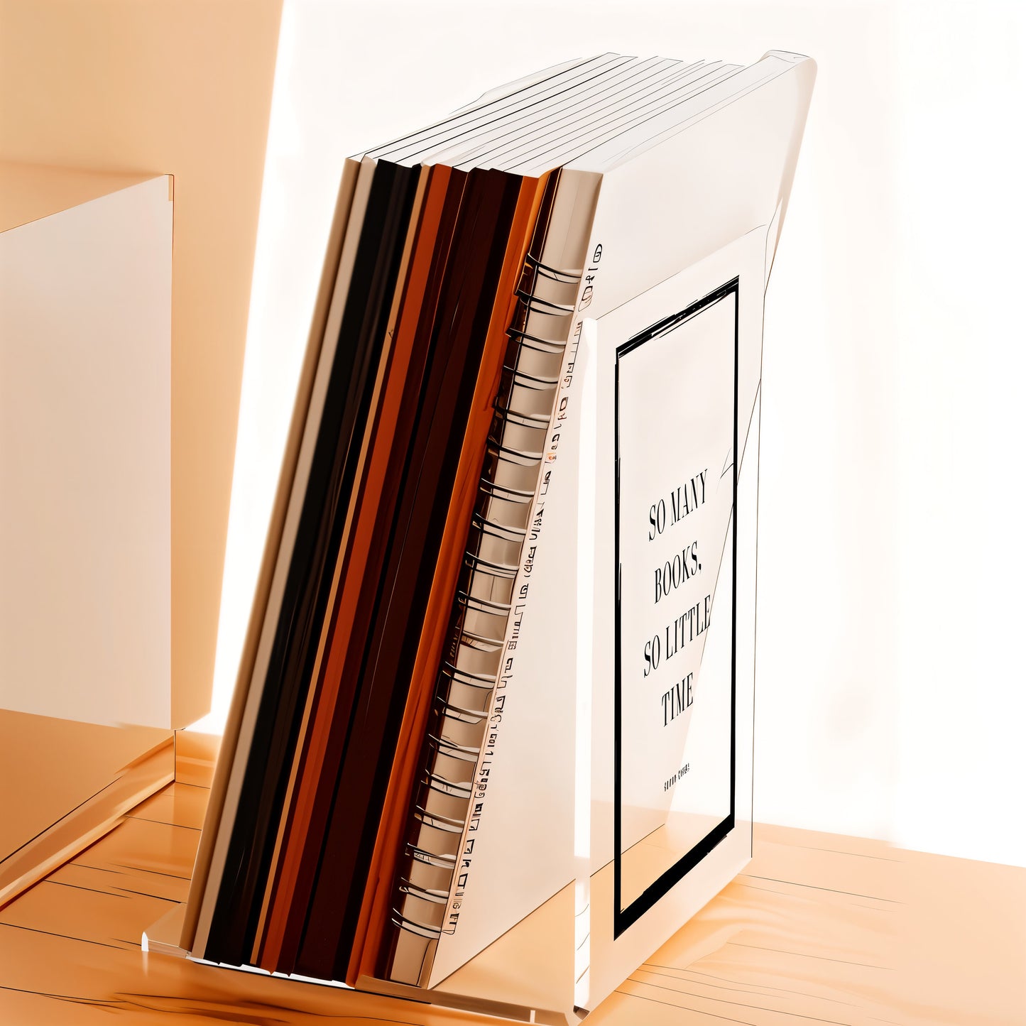 Stylish Acrylic Bookend with Inspirational Quotes Book Holder Perfect for Home and Office Designed for Book Lovers and Readers by LaVieLente