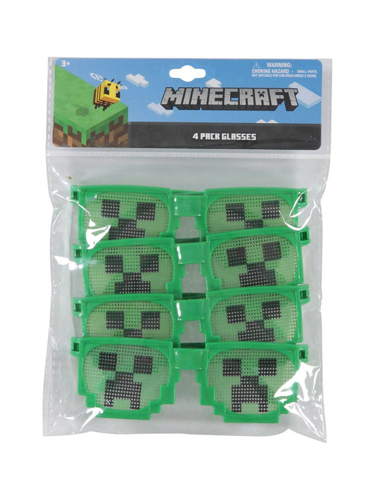 Minecraft Glasses Set Party Favor 4 Pack