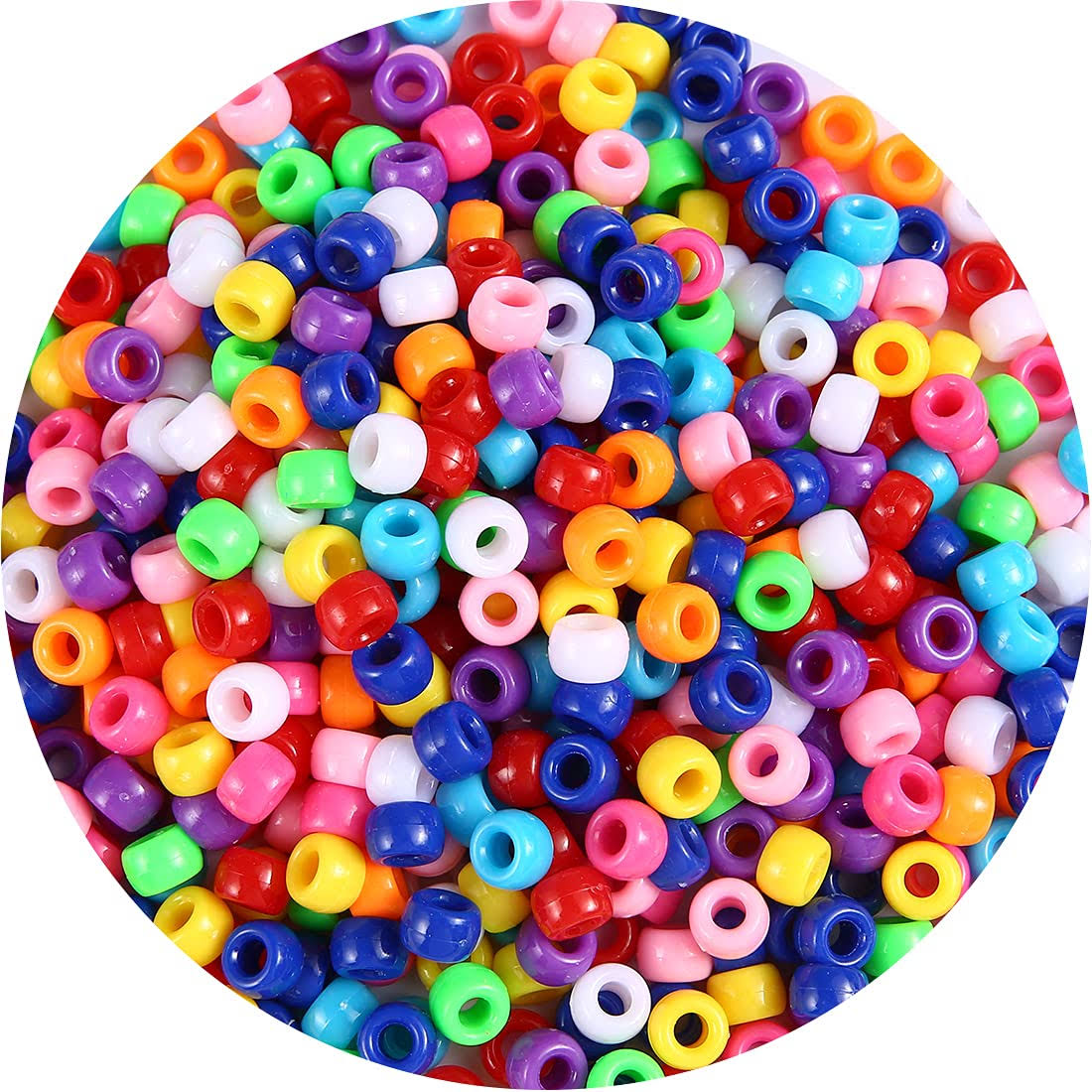 1000+ pcs Pony Beads Multi-Colored Bracelet Beads for Hair Braids