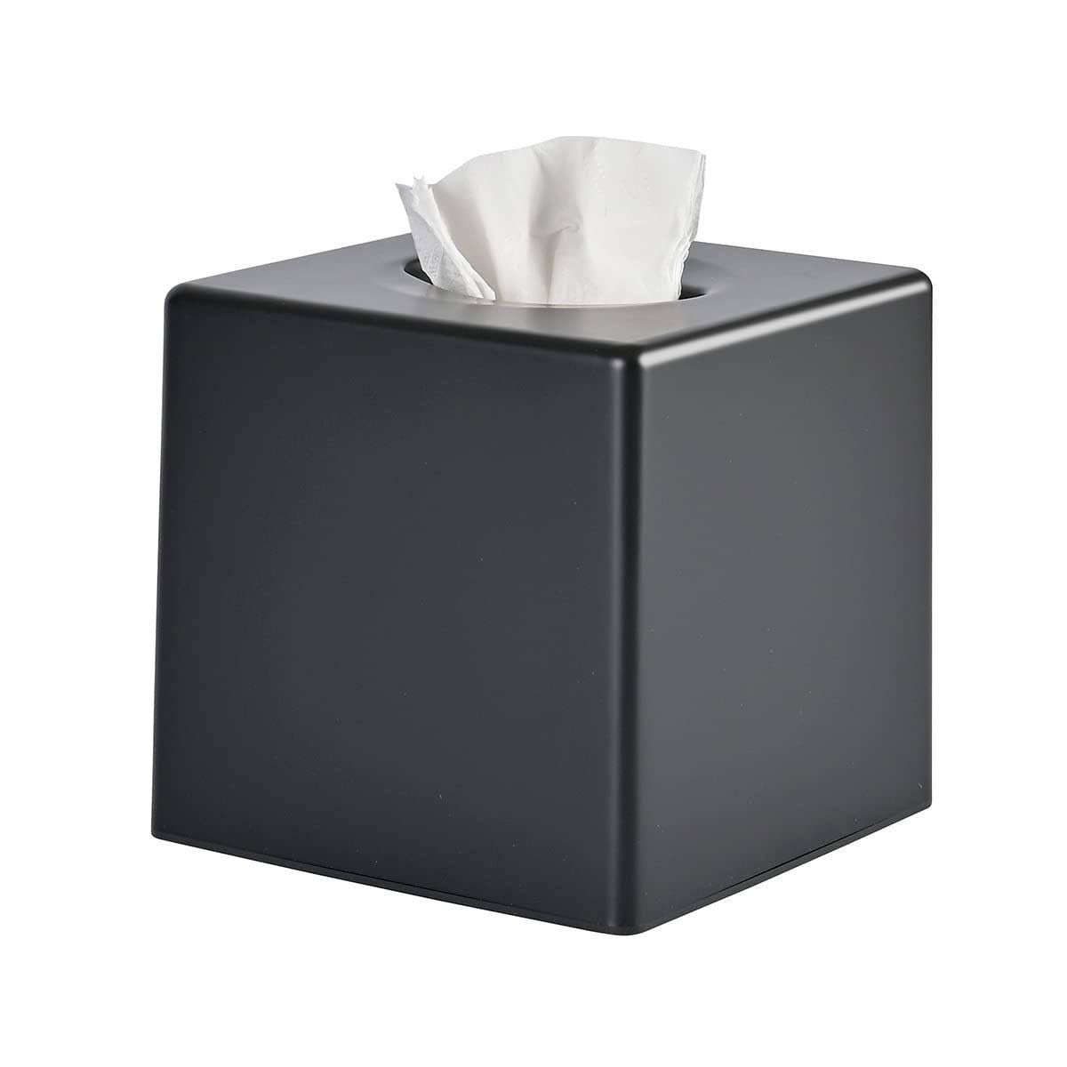 Y-in Hand Tissue Box Cover, Square Facial Tissue Holder Storage For Bathroom Vanity, Countertops, Dressers, Night Stand, Parlors and Offices